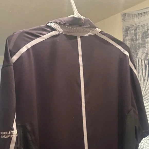 Nike Men's Tiger Woods Black and Purple Striped Polo medium - Picture 7 of 7